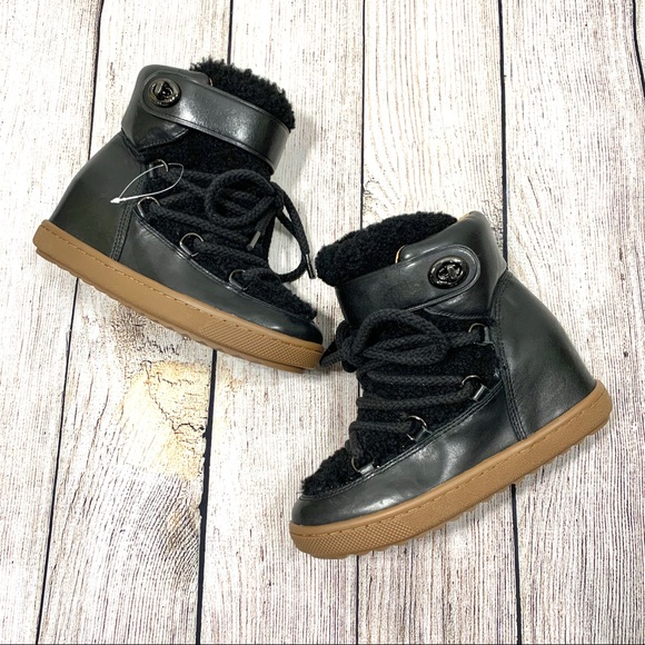 Coach Shoes - Coach NWOT Leather Monroe Shearling Ankle Boots